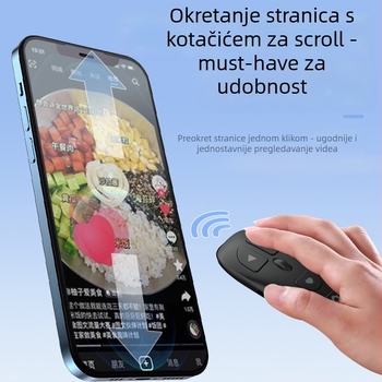 Pulley Bluetooth daljinsko upravljanje za mobitel – jedan klik za fotografiranje, lajkanje i pomicanje stranica – Type-C, 300mAh, domet 10 m