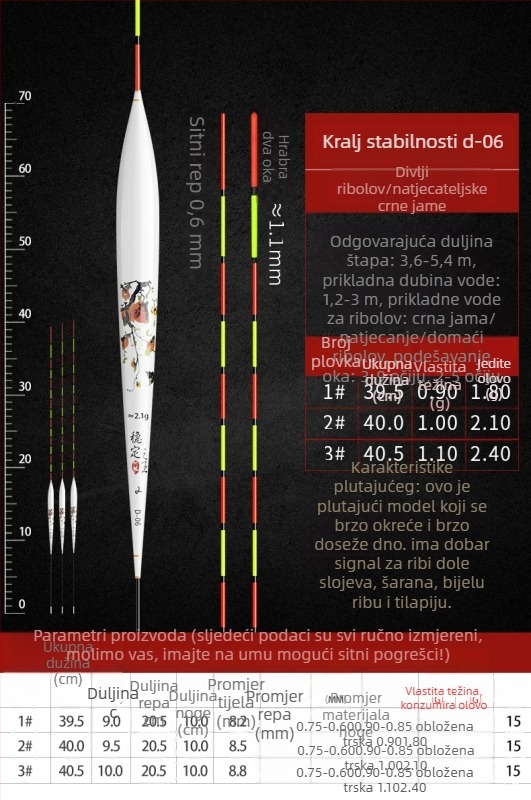 Faxiang pluta od trstike - visoka osjetljivost, vertikalni drift za šarana i mješane vrste, pogodno za duboke i plitke vode, Yueyang, Hunan