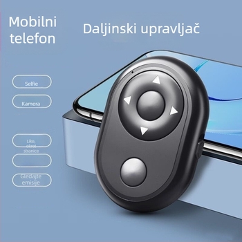 Prijenosni Bluetooth daljinski upravljač za pametni telefon s načinom Selfie, upravljanje okidačem, pomicanje videa i funkcija Like