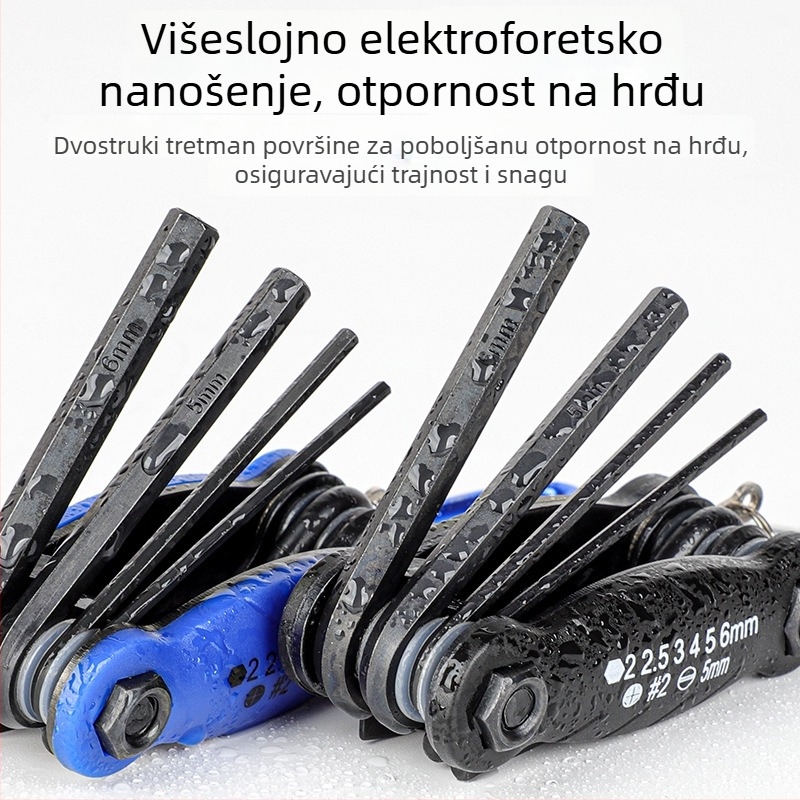 Set alata za popravak bicikla – višenamjenski šestero-kotni odvijači, S2 čelik, dodaci za planinska bicikla, WEST BIKING, privatna etiketa dostupna