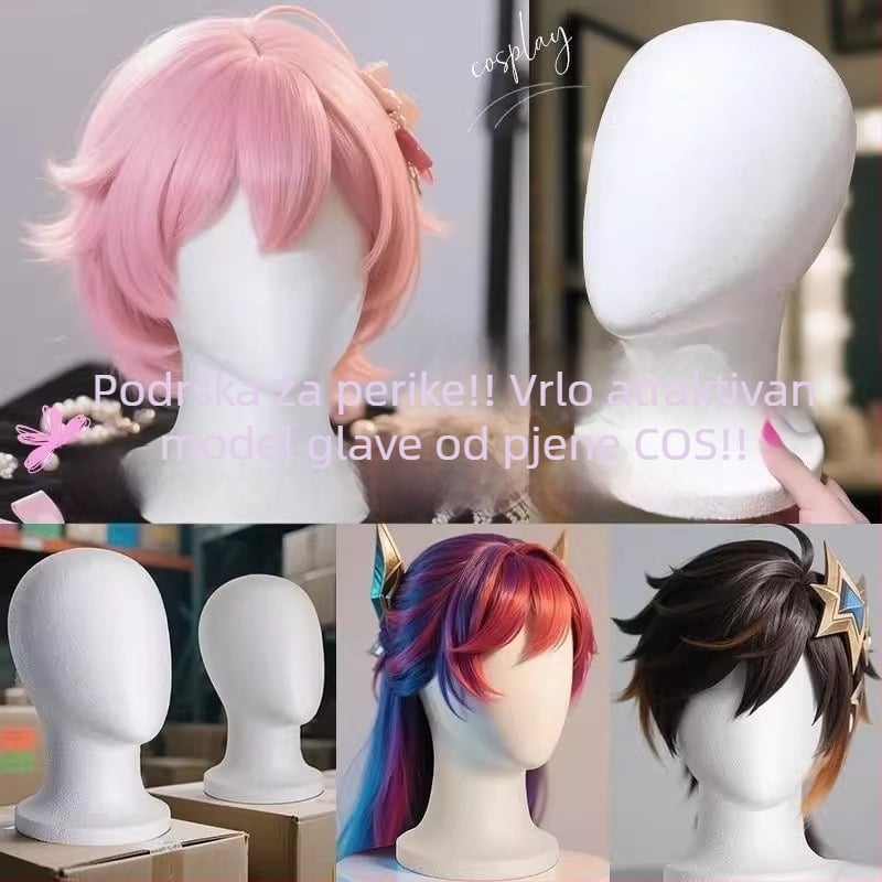 Penasti model glave za stiliziranje perika – bez lica, velik obim glave, model JXT14, Anime cosplay perika, nije za bojanje