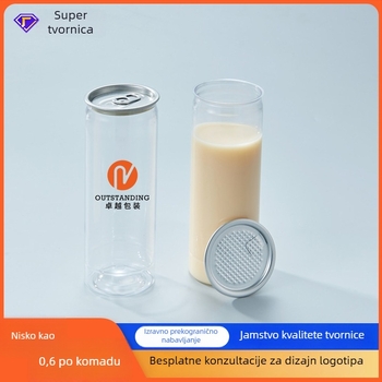 PET plastična boca za napitke s velikim otvorom, model 202#, tiskano logo, kapaciteti 500 ml / 330 ml / 360 ml