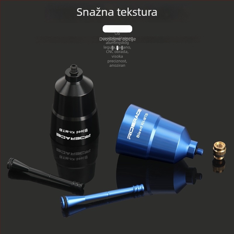 Alat za ispuštanje zraka hidrauličnih disk-frenova za planinski bicikl, aluminijska legura, Riderace, kompatibilan Shimano adapter