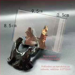 Prozirna plastična vrećica za pohranu nakita sa samouzavaranjem (90% sirovine; proizvodnja: blow molding, printing, bag making; materijal: plastika)