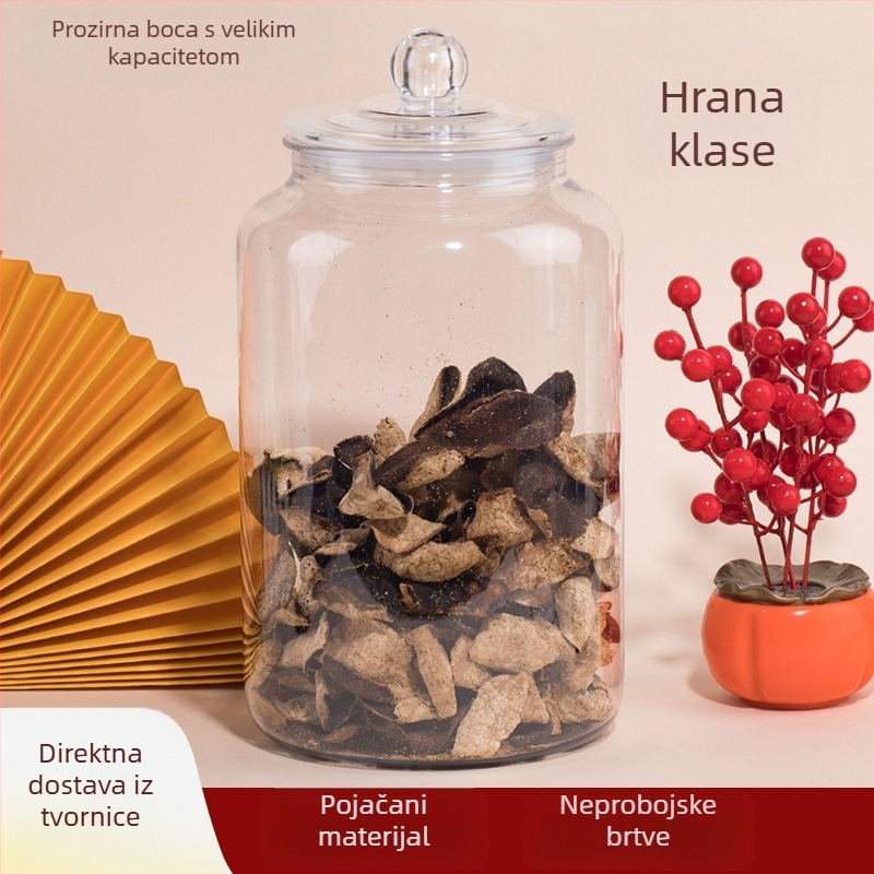 PET plastični spremnik za pohranu s poklopcem od silikonskog prstena, proizveden blow molding tehnikom, kapacitet 4000–8000 ml