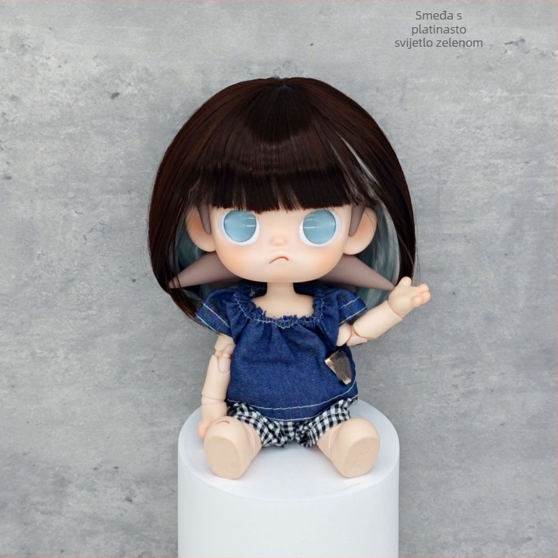 Lucy perika - kratka bob frizura s bangs, dvobojna boja