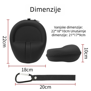 Etui za slušalice Sony WH-1000XM6 s prenosnim remenom, otporno na udarce, umjetna koža, platnena izrada