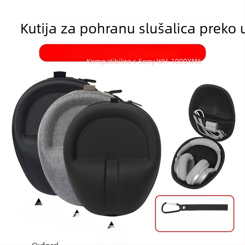 Etui za slušalice Sony WH-1000XM6 s prenosnim remenom, otporno na udarce, umjetna koža, platnena izrada