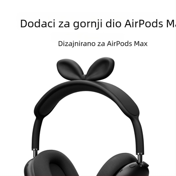 AirPods Max zaštitni poklopac za traku — silikon, mekano kućište s crtić dizajnom zeca, toplinski prijenos tisk, kompatibilan s Apple