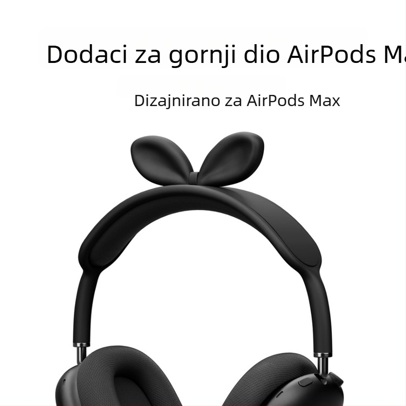 AirPods Max zaštitni poklopac za traku — silikon, mekano kućište s crtić dizajnom zeca, toplinski prijenos tisk, kompatibilan s Apple