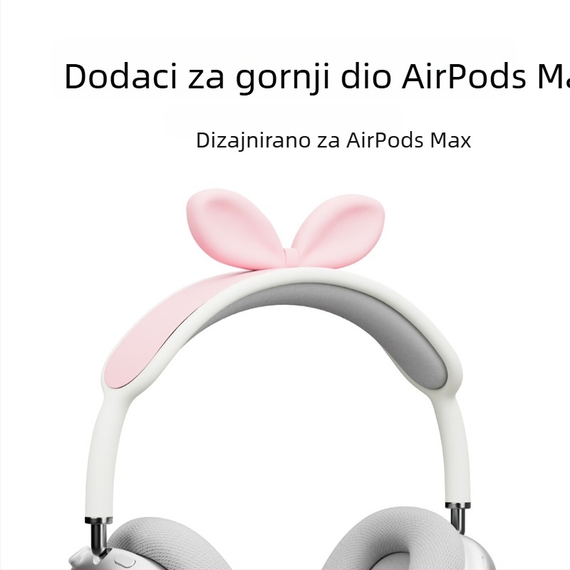 AirPods Max zaštitni poklopac za traku — silikon, mekano kućište s crtić dizajnom zeca, toplinski prijenos tisk, kompatibilan s Apple