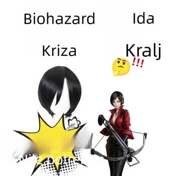 Ada Wong cosplay perika – vlakno visoke temperature, cosplay stil, može se obojiti ili permati, univerzalna veličina