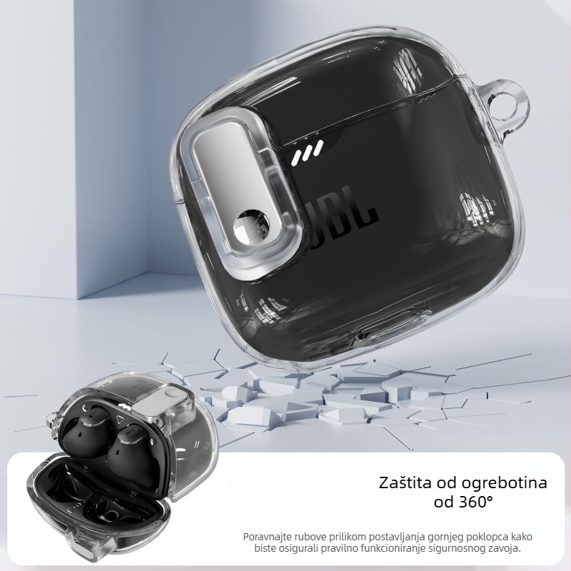Kućište za JBL Tune Flex2 Bluetooth slušalice, TPU prozirno mekano kućište, prijenosno, injekcijsko oblikovanje, kompatibilno s modelom 7483646