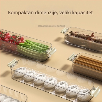 Kutija za skladištenje knedli, višeslojna, od hrane plastike, zatvara se, prijenosna