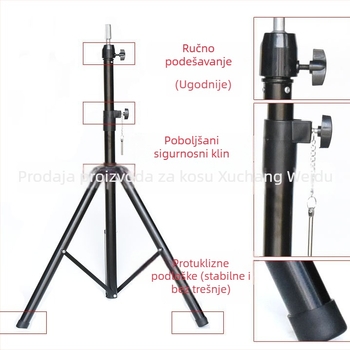 Stojak za glavu modela M2 – trostruki stalak za glavu, pogodan za bojanje i trajnu kosu, brend Initial Mining