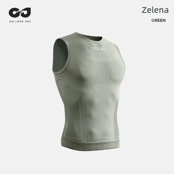 Bezšavni muški fitness top s kratkim rukavima, prozračan, brzo suši, odvodi vlagu
