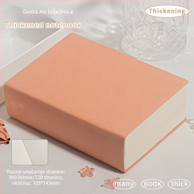 Skic-knjiga s PU omotom, šivani uvez, Dowling papir, 75 g/m², 300–400 stranica