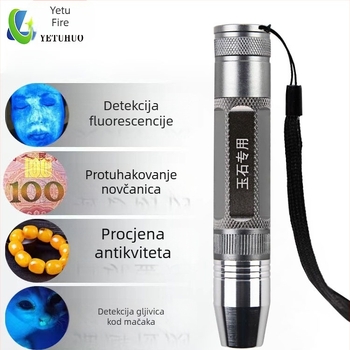 Jajoliki LED svjetiljka od aluminijske legure, ručno pokretanje, baterija 1200 mAh, 10 W, LED svjetlo