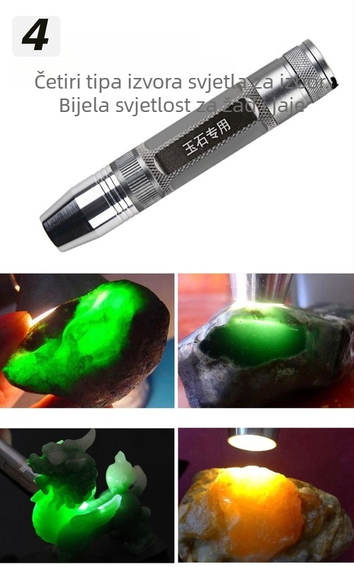Jajoliki LED svjetiljka od aluminijske legure, ručno pokretanje, baterija 1200 mAh, 10 W, LED svjetlo