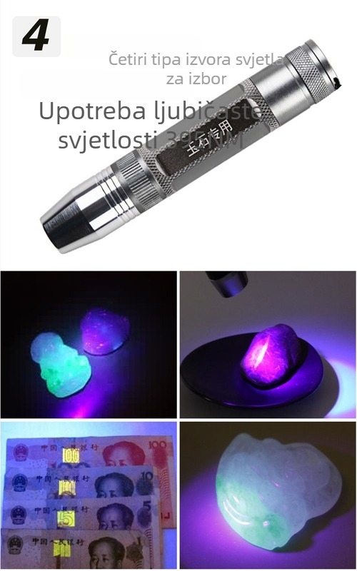 Jajoliki LED svjetiljka od aluminijske legure, ručno pokretanje, baterija 1200 mAh, 10 W, LED svjetlo