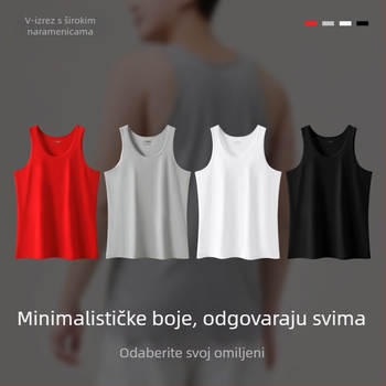 Muški tank top od 100% pamuka, lagan, prozračan, brzo suši, uski kroj