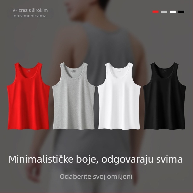 Muški tank top od 100% pamuka, lagan, prozračan, brzo suši, uski kroj