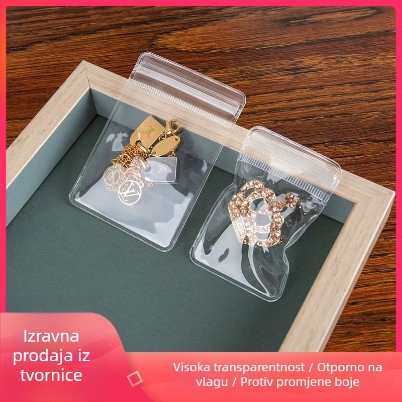 Samozatvarna vrećica za nakit od nefrita, debeli PVC, visoka propusnost, prilagodljiva duljina brtve, Yiwu Zhihui Packaging