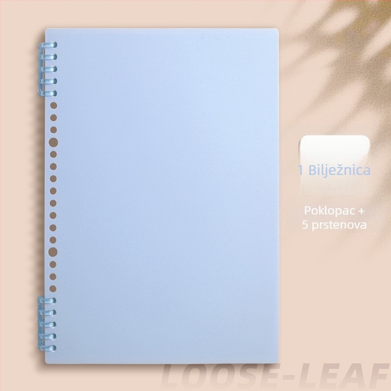 Cornell bilježnica A5, B5 i A4, 60 stranica, 80 g/m² dvostrani offset papir, PP kućište, vezanje binder, horizontalne linije Cornell i kvadratna mreža, retro stil