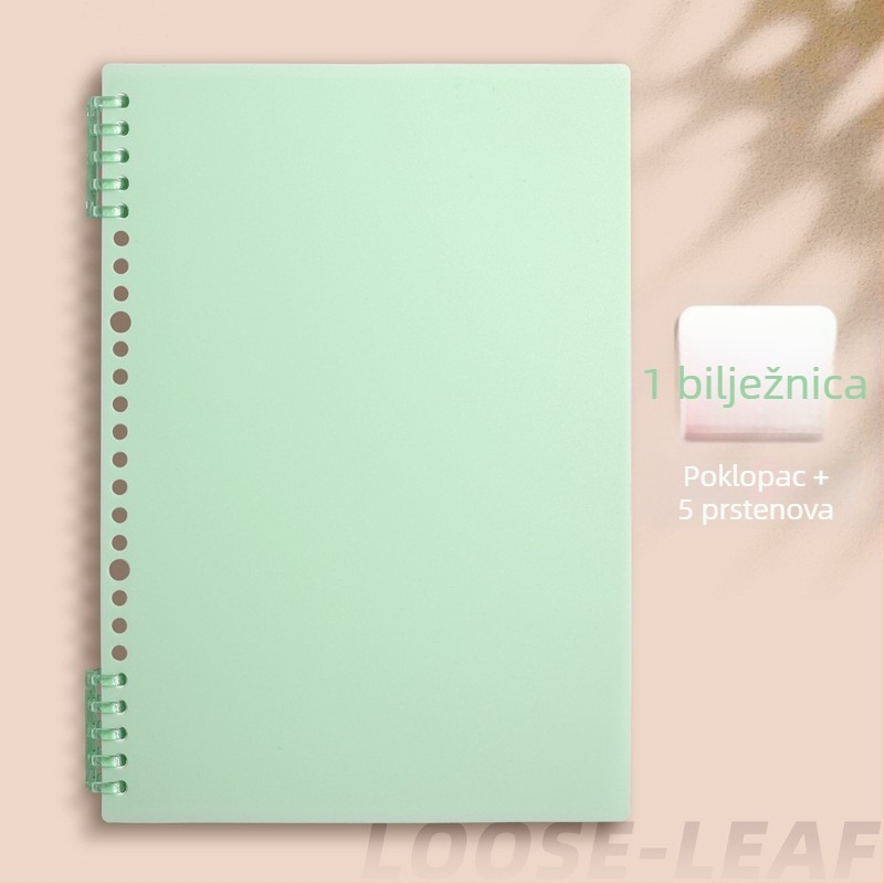 Cornell bilježnica A5, B5 i A4, 60 stranica, 80 g/m² dvostrani offset papir, PP kućište, vezanje binder, horizontalne linije Cornell i kvadratna mreža, retro stil