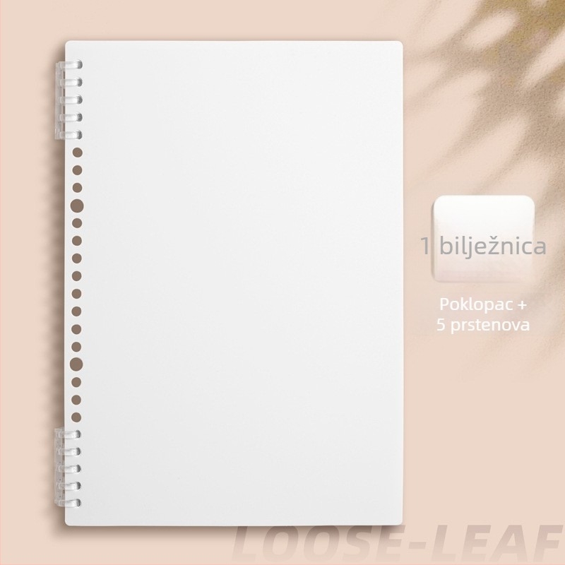 Cornell bilježnica A5, B5 i A4, 60 stranica, 80 g/m² dvostrani offset papir, PP kućište, vezanje binder, horizontalne linije Cornell i kvadratna mreža, retro stil
