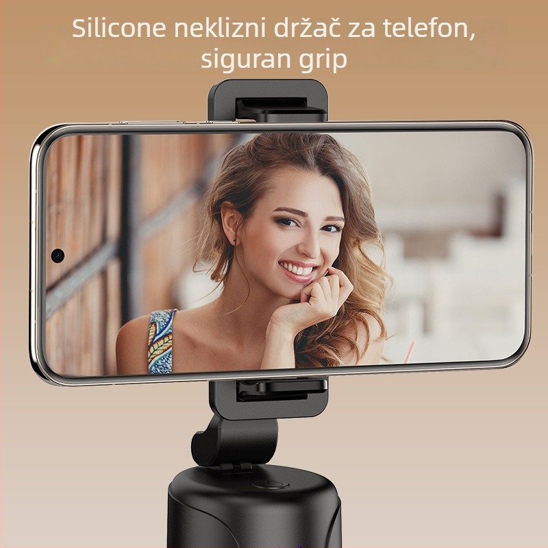 Gimbal za pametni telefon s AI praćenjem lica za live streaming - 360° panoramsko okretanje, 270° nagib, 8 rpm, trajanje baterije 6-8 sati, težina 236 g