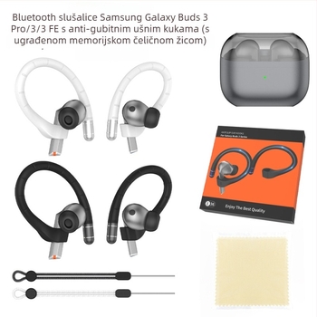 Silikonske ušne kukice protiv gubitka za Samsung Galaxy Buds 3 Pro/3/3 FE | Materijal: Silikon; Stil: Prijenosno, Univerzalno; Izrada: Injekcijsko oblikovanje; Prilagođavanje: Podržano.