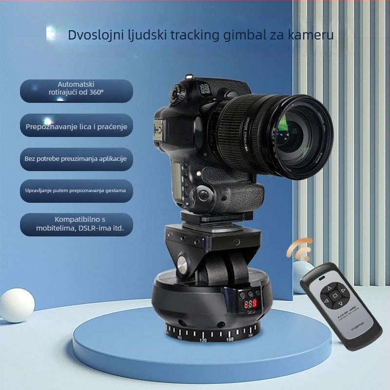 Gimbal za pametni telefon s horizontalnom rotacijom 360°, vertikalnim nagibom 70°, inteligentnim praćenjem lica, dvostruki osi električni panoramski gimbal, kompatibilan s DJI Pocket 2