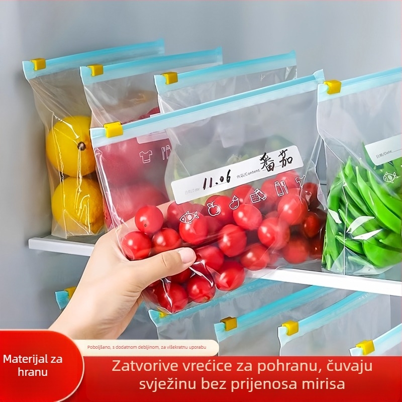 Zexi Vrećica za vakuumsko skladištenje hrane sa zatvaranjem na zip, artikal 0117