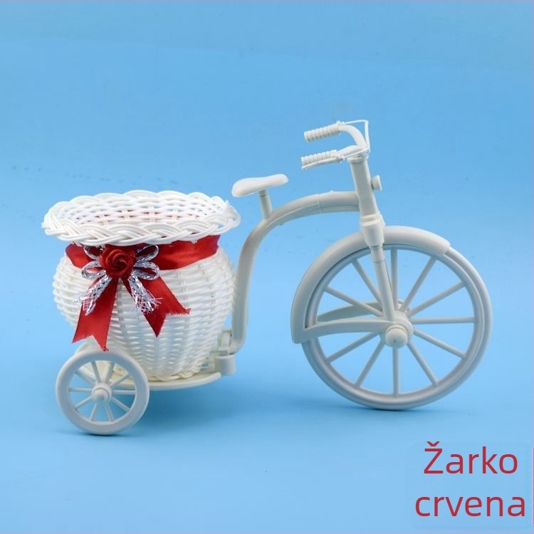 Ručno pleteni veliki koš za pohranu, za darove i dekoracije, model LX-FT0018, materijal: plastika, porijeklo Guangxi, stil idiličan.