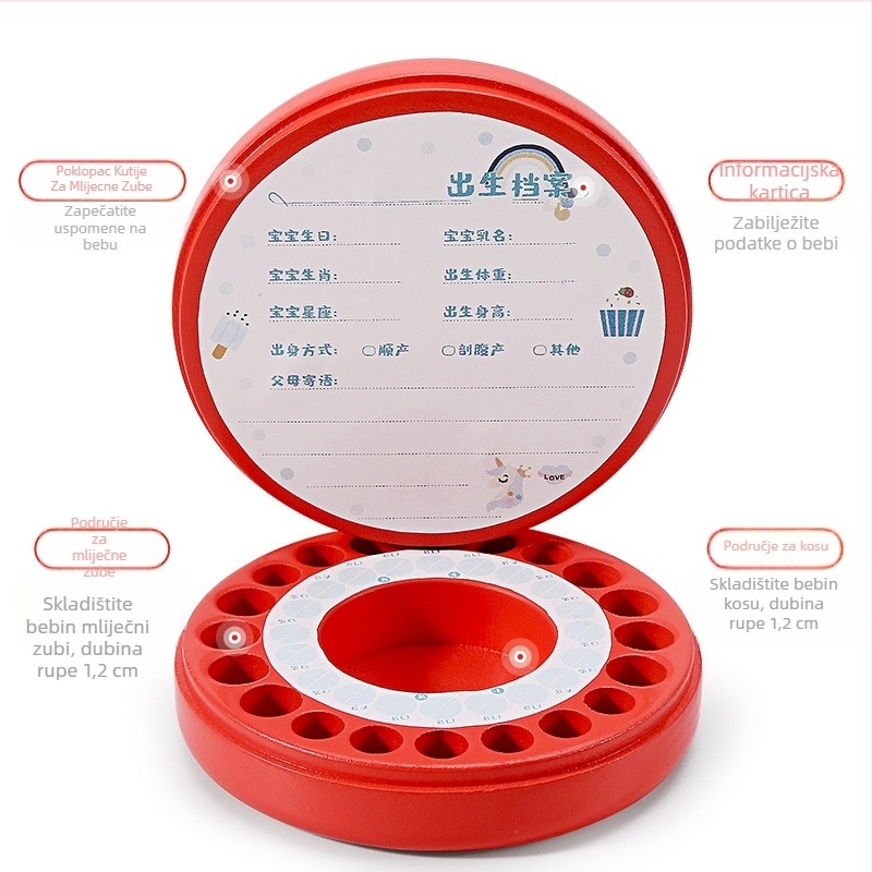 Drvena kutija za sjećanje na mliječne zube - DIY zbirka zuba, Handsome Dog, Zhejiang Yunhe podrijetlo