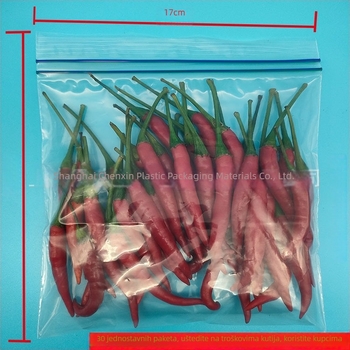 Torba za skladištenje u hladnjaku sa samouzatvaranjem, debeli dvostruki žljebasti zatvarač, pakiranje za porcijiranje i očuvanje svježine; materijal: novi materijal; marka: Chenxin; namjena: pakiranje čaja; duljina brtvljenja: 17