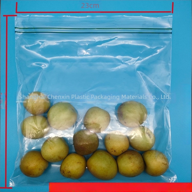 Torba za skladištenje u hladnjaku sa samouzatvaranjem, debeli dvostruki žljebasti zatvarač, pakiranje za porcijiranje i očuvanje svježine; materijal: novi materijal; marka: Chenxin; namjena: pakiranje čaja; duljina brtvljenja: 17