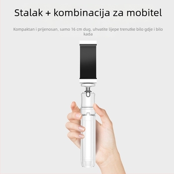 Mini stolni stabilizator za telefon s 360° rotacijom, prijenosni ručni dizajn, metalna konstrukcija; Bluetooth podrška; uključeno daljinsko upravljanje