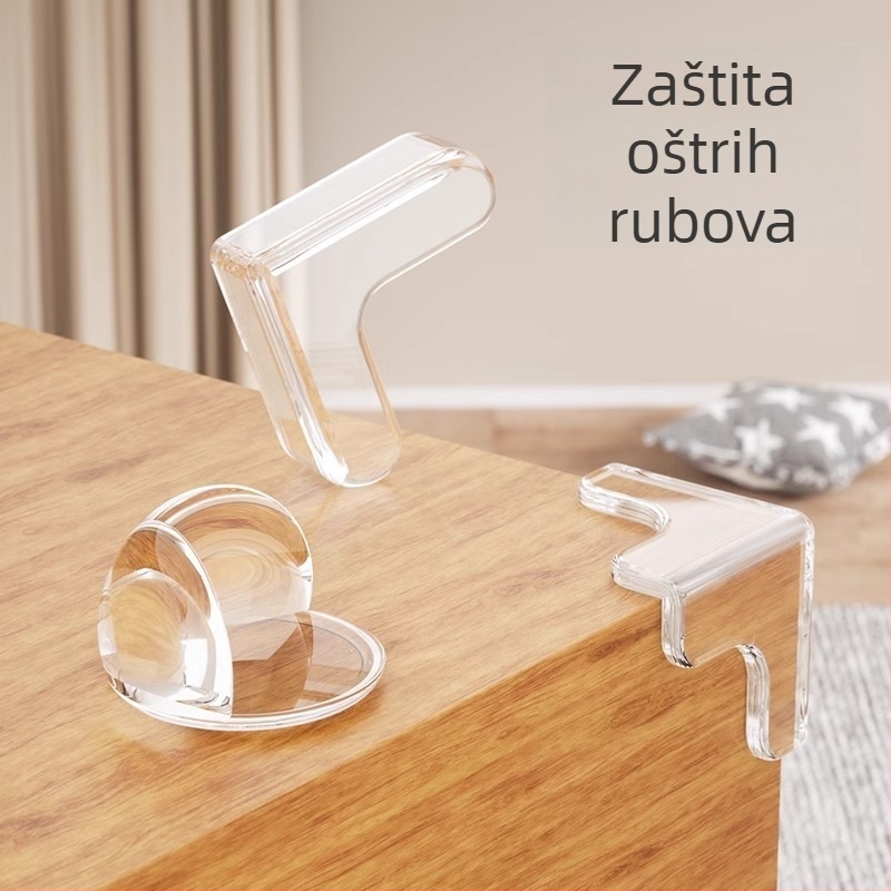 Ecoplus zaštitni kutovi za stolove i ormare, pravokutni kutovi, zaštita od sudara, pakiranje 4000 komada, bar kod 6942103905063