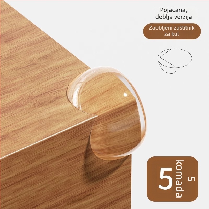 Ecoplus zaštitni kutovi za stolove i ormare, pravokutni kutovi, zaštita od sudara, pakiranje 4000 komada, bar kod 6942103905063