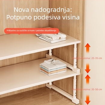 1-slojni ormarić za pohranu od karbonske čelika + PS, prenosni organizator garderobe, višenamjenski policni regal, bez ugradnje
