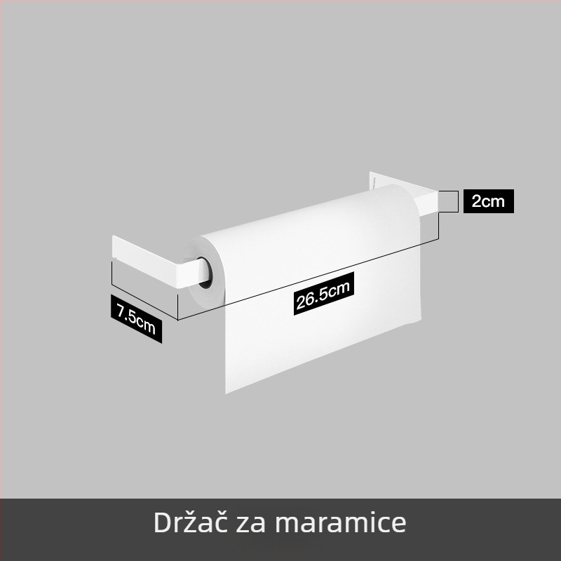 Nana Nehrđajući čelik — Zidni stalak s perforiranom pločom za posuđe, odvodnim stalakom i organizatorom začina — Višenamjenski, Bez ugradnje, Pomičan