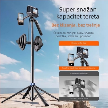 Držač za telefon s dvostrukim postavljanjem za live stream i snimanje na otvorenom (Materijal: Drugo; Bez daljinskog upravljača; Bez Bluetootha; Bez rasvjete)