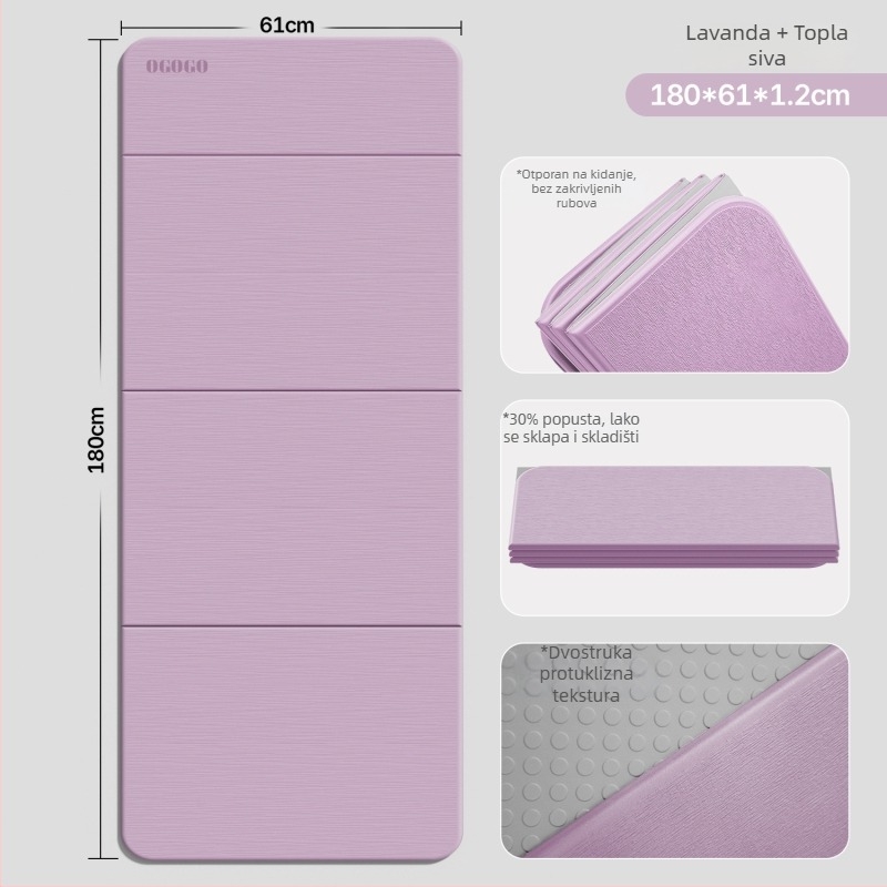 Skidiva joga podloga – Silk Flower materijal, protuklizna i zvučno izolirana, debljina 0.8 cm