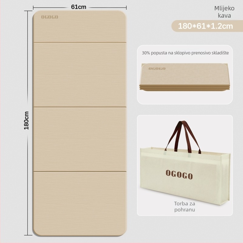 Skidiva joga podloga – Silk Flower materijal, protuklizna i zvučno izolirana, debljina 0.8 cm