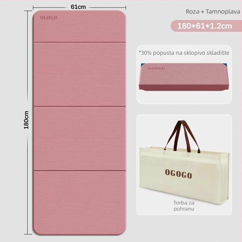 Skidiva joga podloga – Silk Flower materijal, protuklizna i zvučno izolirana, debljina 0.8 cm