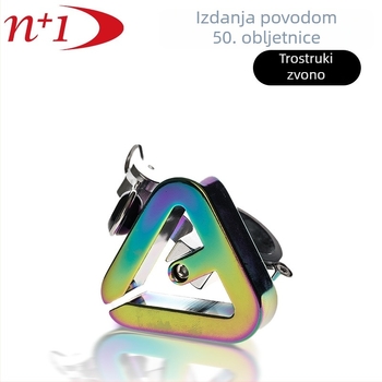 Nixing zvono za bicikl, aluminijska legura, model B733 trokutasti dizajn, izdanje povodom 50. obljetnice