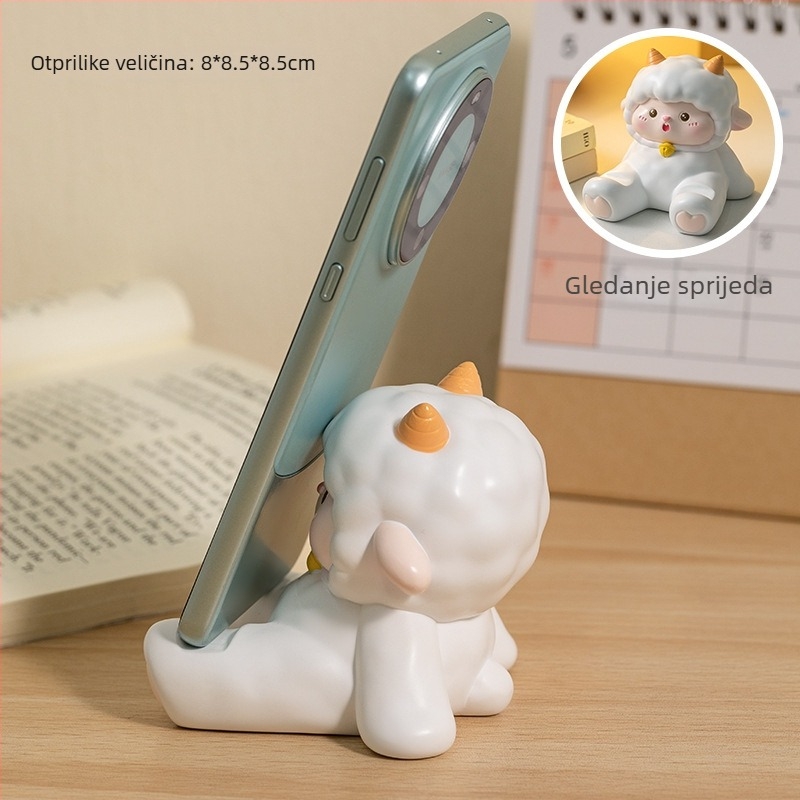 Držač za mobitel • Figurica od smole • Crtić stil • Uredan stolni ukras