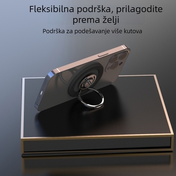 Magnetski držač za telefon u obliku prstena s unutarnjom rotacijom, MagSafe metalni stolni i ručni okretni držač